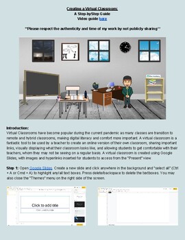 Preview of Step by Step Guide to Bitmoji Virtual Classroom