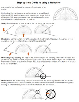 Preview of Step by Step Guide to Using a Protractor
