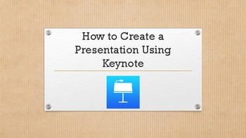 how to create a presentation using keynote