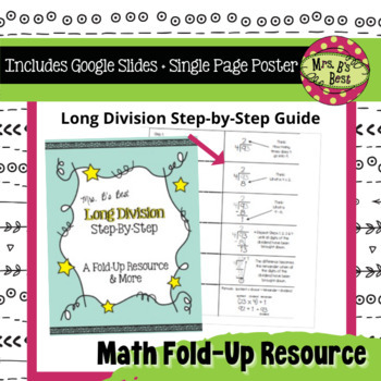 Preview of Easy Long Division Fold-Up Guide for Upper Elementary