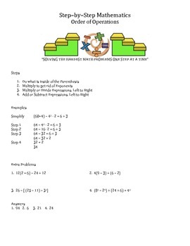 Preview of Step by Step Mathematics - Bundle - 10 Lessons