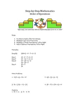 Preview of Step by Step Mathematics - Order of Operations