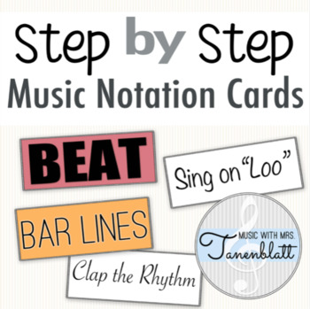 Preview of Step by Step Music Notation Cards