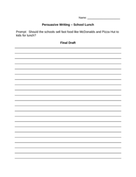 Steps in writing a persuasive essay