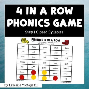 Preview of Reading System Step 1 Four in a Row Phonics Game