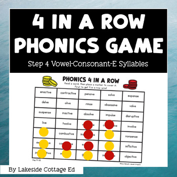 Preview of Reading System Step 4 Four in a Row Phonics Game