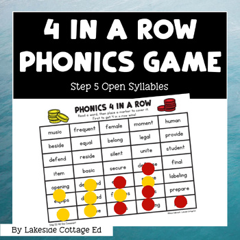 Preview of Reading System Step 5 Four in a Row Phonics Game