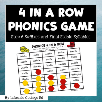 Preview of Reading System Step 6 Four in a Row Phonics Game