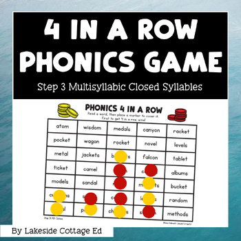 Preview of Reading System Step 3 Four in a Row Phonics Game