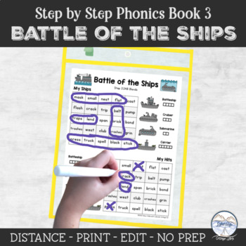 Preview of Reading System Step 3 Ship Battle Phonics Game
