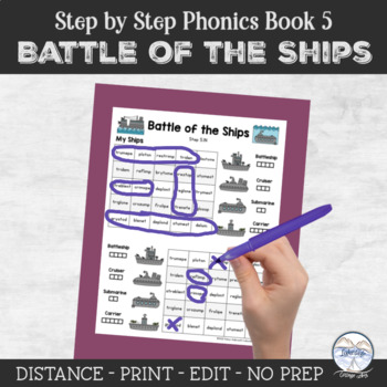 Preview of Reading System Step 5 Ship Battle Phonics Game