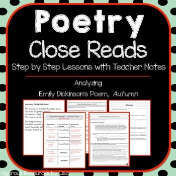Preview of NO PREP Poetry Close Read Lessons
