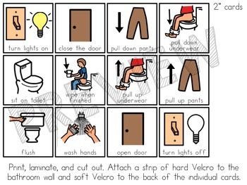 Step-by-Step Visual Aids for Using the Bathroom and Washing Your Hands