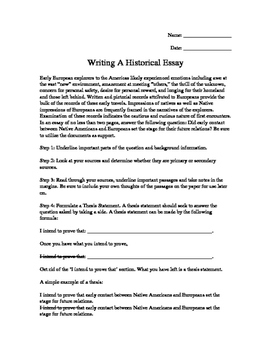 writing an historical essay