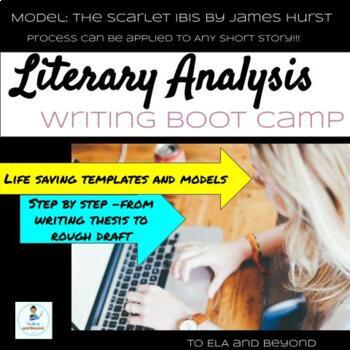 Preview of Step-by-step Literary Analysis Theme Boot Camp {editable files}