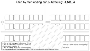 Preview of Step by step adding and subtracting:  4.NBT.4:  Mr. Greenberg's math board games