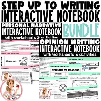 Preview of Step up to Writing Inspired Interactive Notebook BUNDLE Opinion & Narrative
