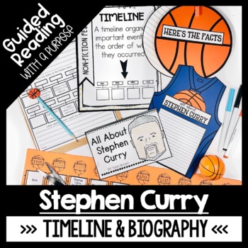 Preview of Stephen Curry Basketball Reading Comprehension Nonfiction Text Features