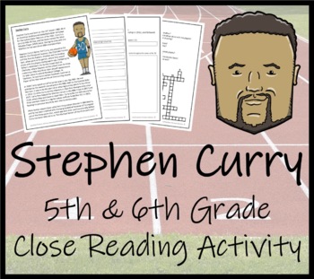 Preview of Stephen Curry Close Reading Comprehension Activity | 5th Grade & 6th Grade