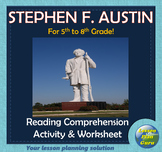 Stephen F. Austin: Reading Comprehension Activity for 5th 