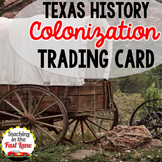 Texas Colonization Empresario Trading Card Activity - Texa