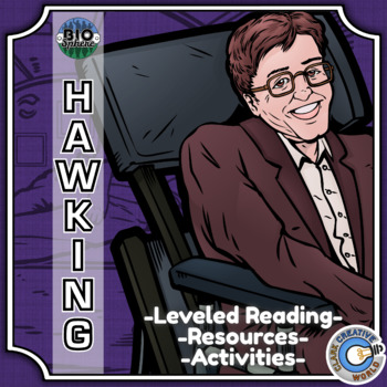 Preview of Stephen Hawking Biography - Reading, Digital INB, Slides & Activities