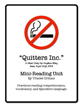 Preview of Stephen King's Quitters Inc. (Night Shift) Short Story Materials
