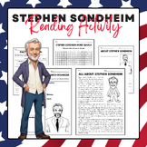 Stephen Sondheim - Reading Activity Pack | Jewish American