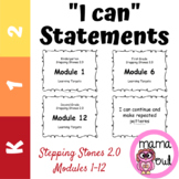 Stepping Stones 2.0 Learning Targets | I Can Statements | 