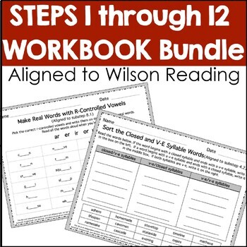 Preview of Steps 1 through 12 Worksheet Bundle