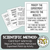 Scientific Method Steps and Experiment Card Sort - Distanc