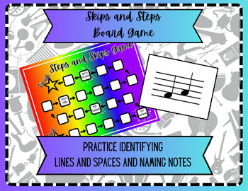 Preview of Steps and Skips Board Game - A Piano Lesson Game