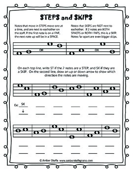 Preview of Steps and Skips Worksheet