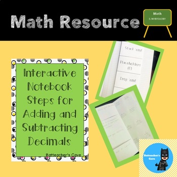 Preview of Interactive Notebook Steps for Adding and Subtracting Decimals