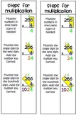 Steps for Multiplication Reminder cards