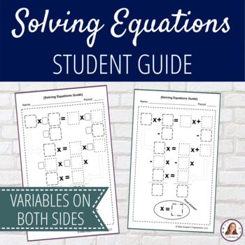 Preview of Steps for Solving Equations