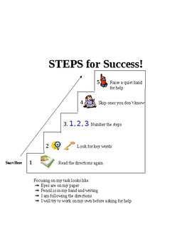 Preview of Steps for Success