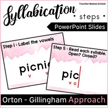 Preview of Syllabication Division (Orton-Gillingham) - PowerPoint