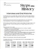 Steps into History: Interviews and Oral History Activity