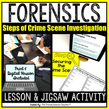 Preview of Steps of Crime Scene Investigation- Lesson & Activity [Print & Digital]