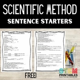 Steps of The Scientific Method Sentence Starters - FREE