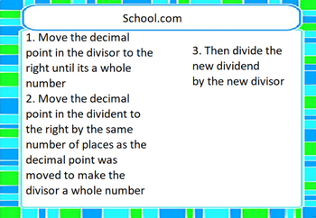 Preview of Steps of long division with decimals