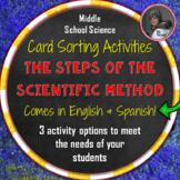 Steps of the Scientific Method Card Sorting Activities in 