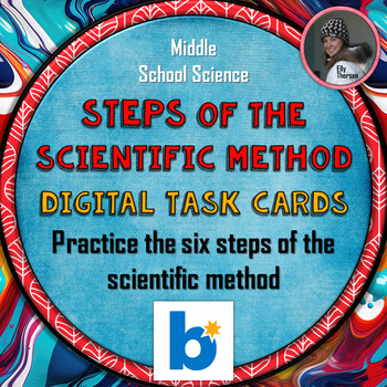 Preview of Steps of the Scientific Method Digital Task Cards on Boom Learning