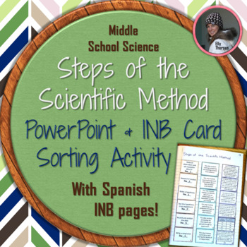 Preview of Steps of the Scientific Method Interactive Notebook Card Sorting Activity + PPT