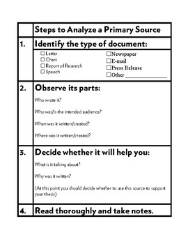 Analyzing Sources