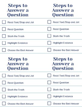 Preview of Steps to Answer a Question