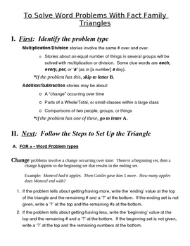 Preview of Steps to Solve Word Problems