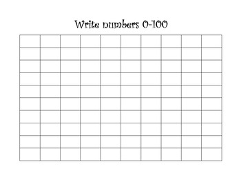 Preview of Steps to Writing Numbers 1-100