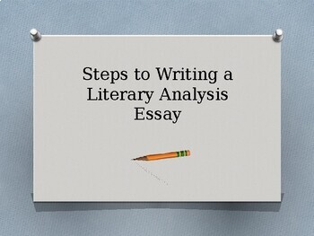 Preview of Steps to Writing a Literary Analysis Paper